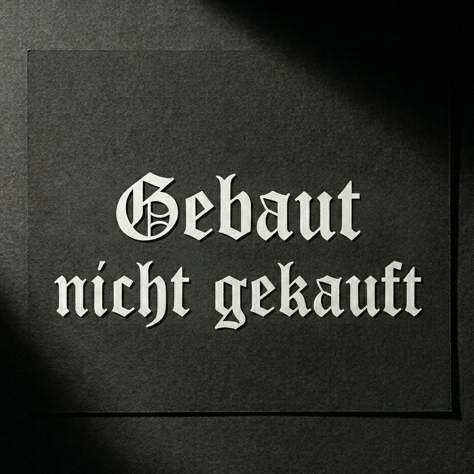 Gebaut nicht gekauft — Heckscheiben-Aufkleber