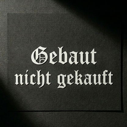 Gebaut nicht gekauft — Heckscheiben-Aufkleber
