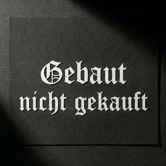 Gebaut nicht gekauft — Heckscheiben-Aufkleber